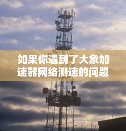 如果你遇到了大象加速器网络测速的问题，可以按照以下步骤进行排查和解决