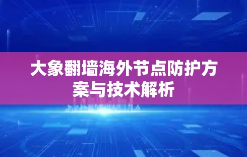 大象翻墙海外节点防护方案与技术解析