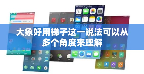 大象好用梯子这一说法可以从多个角度来理解