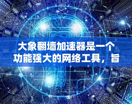 大象翻墙加速器是一个功能强大的网络工具，旨在帮助用户访问被限制访问的网站，解锁国际内容，同时提供高效的加速服务。以下是对该加速器的详细分析和推荐