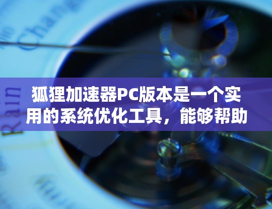 狐狸加速器PC版本是一个实用的系统优化工具，能够帮助用户提升计算机性能。以下是使用步骤和注意事项，帮助您有效地优化PC性能