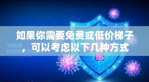 如果你需要免费或低价梯子，可以考虑以下几种方式