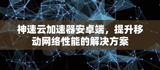 神速云加速器安卓端，提升移动网络性能的解决方案
